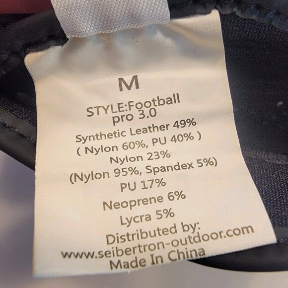 Seibertron Football Receiver‎ Gloves Youth M Receiving Gloves 3.0 Durable - Picture 6 of 7